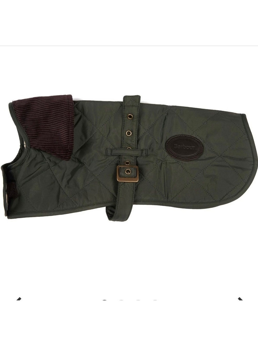 Barbour Quilted Dog Coat Jacket Olive Green Size Large NWT
